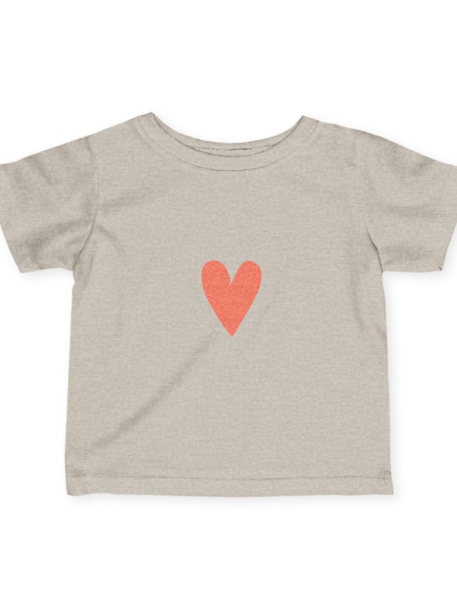 Cute Heart Infant Tee, Baby T-Shirt, Newborn Gift, Toddler Apparel, Baby Shower Gift, Playtime Top