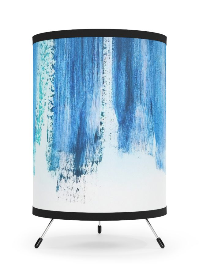 Tripod Lamp with High-Res Printed Shade, USCA plug