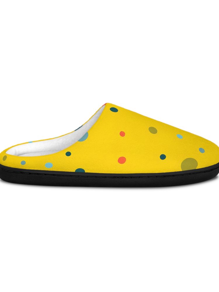 Cheerful Dot Pattern Women's Indoor Slippers - Cozy and Fun Footwear