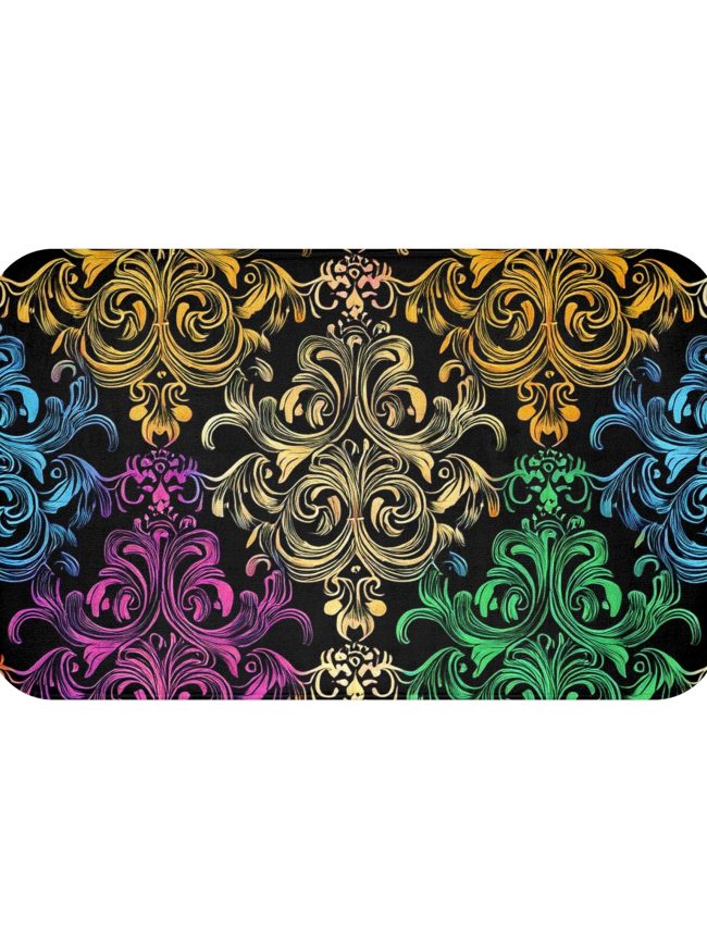 Elegant Colorful Swirl Bath Mat - Luxury Home Décor for Stylish Bathrooms