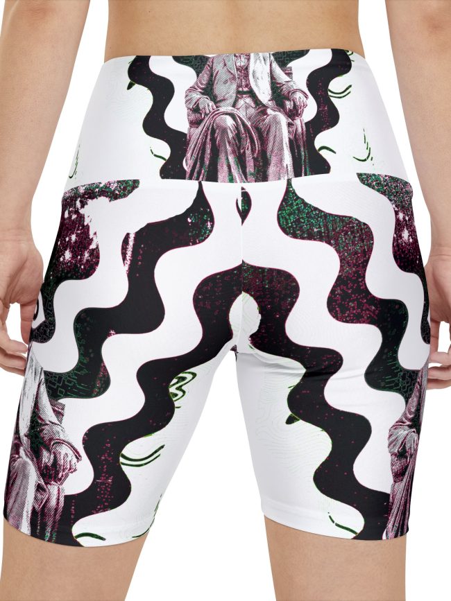 Cosmic Calm Women's Workout Shorts - Unique AOP Gym Apparel, Exercise, Yoga Essential, Gift for Fitness Lovers