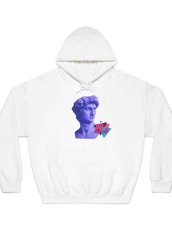 Retro Aesthetic Hoodie, Vintage Style Sweatshirt, 90s Nostalgia Wear, Unisex Graphic Pullover, David Statue Design