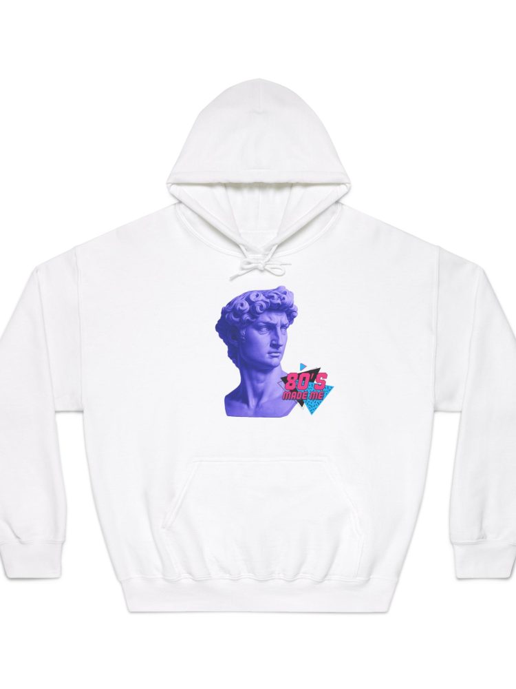 Retro Aesthetic Hoodie, Vintage Style Sweatshirt, 90s Nostalgia Wear, Unisex Graphic Pullover, David Statue Design
