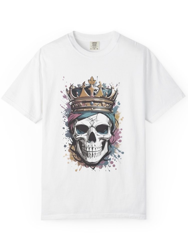Colorful Skull Crown T-Shirt | Goth Fashion, Unisex Tee, Festival Wear, Unique Gifts, Summer Style