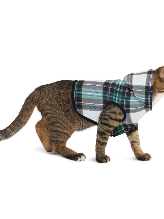 Cozy Plaid Pet Hoodie - Warm and Stylish Winter Apparel for Dogs