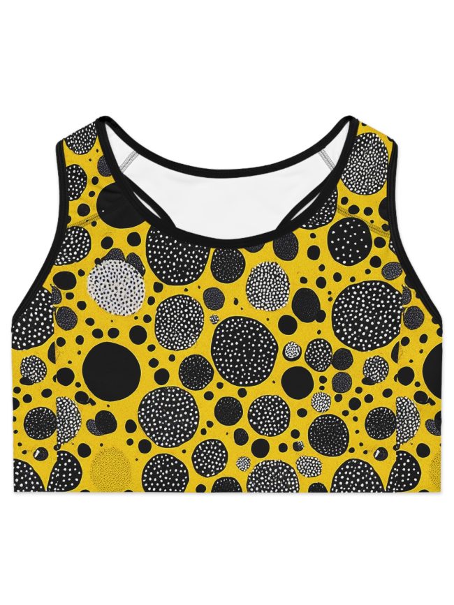 Bright Patterned Sports Bra, Workout Gear, Fitness Apparel, Yoga Top, Activewear for Women, Gift for Athletes