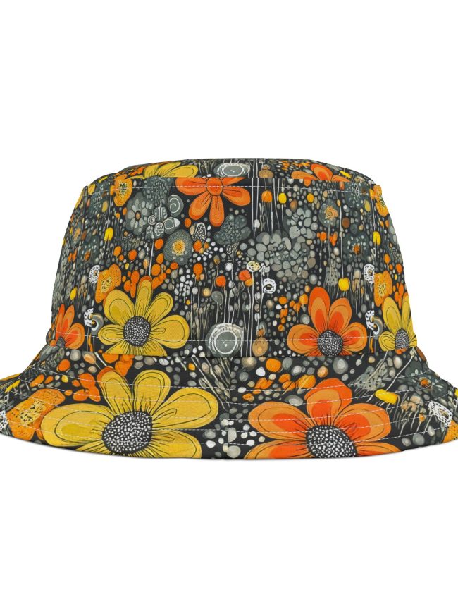 Vibrant Floral Bucket Hat, Summer Accessory, Bohemian Style, Festival Hat, Outdoor Gear, Gifts for Her