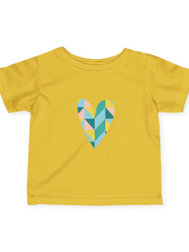 Colorful Heart Infant Tee, Baby Shirt, Toddlers' Gift, Cute Baby Clothes, Heart Design Tee, Birthday Outfit