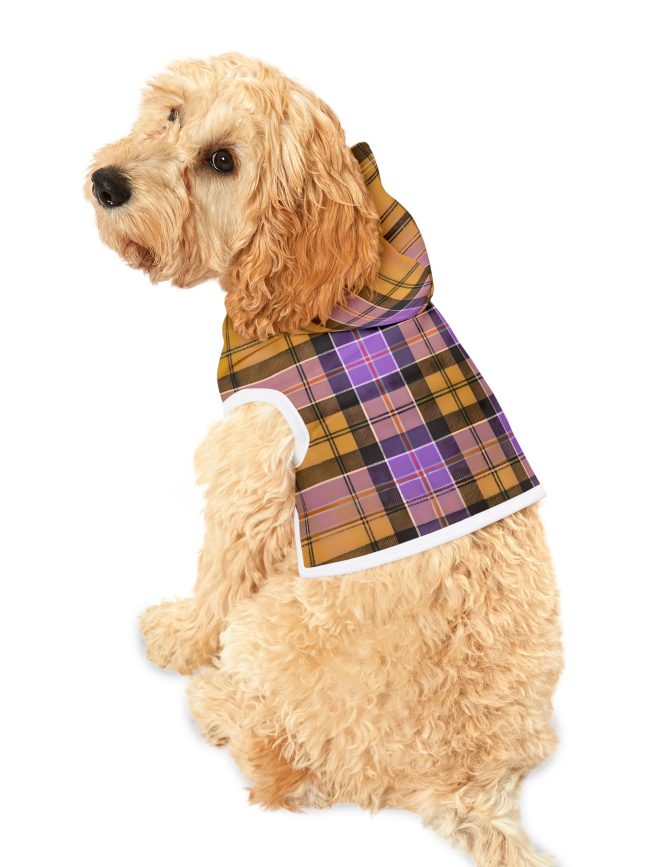 Cozy Plaid Pet Hoodie for Fashionable Dogs and Cats