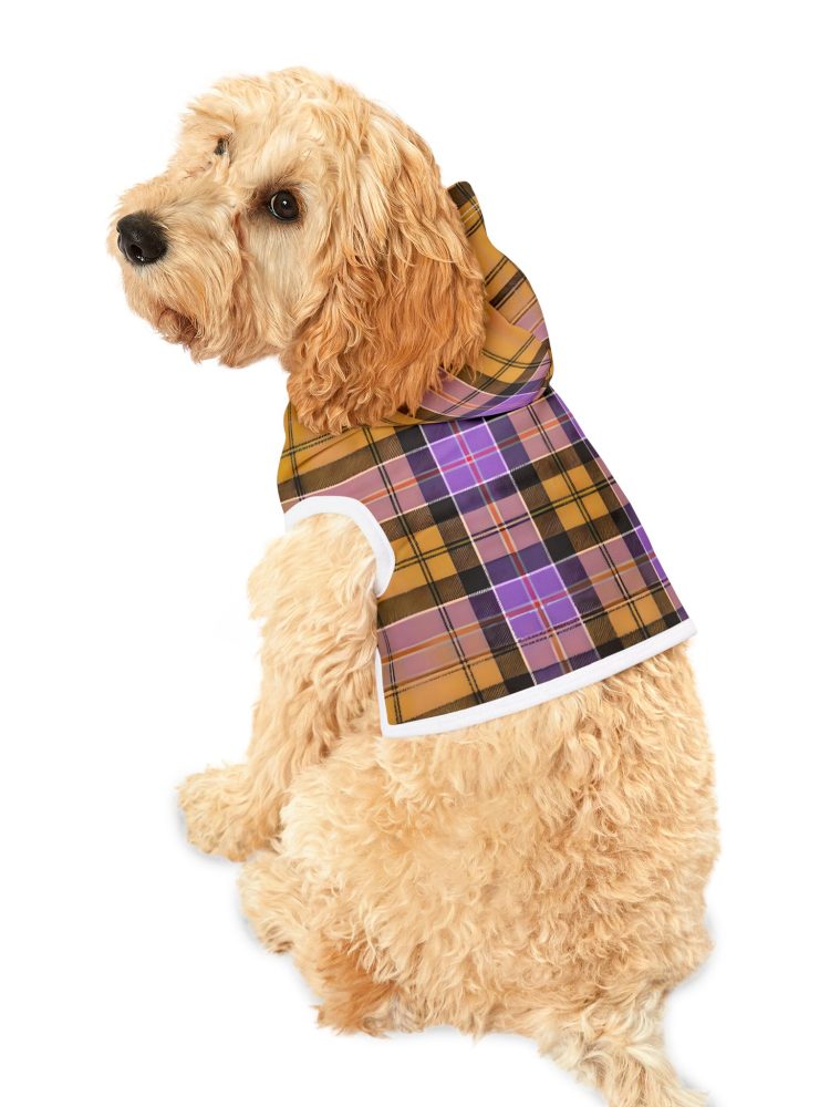 Cozy Plaid Pet Hoodie for Fashionable Dogs and Cats