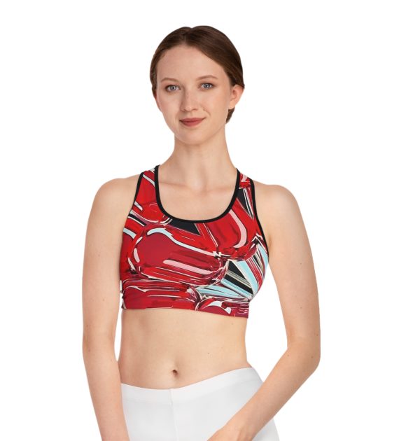 Vibrant Floral Sports Bra, Activewear for Fitness, Gym Lovers, Workout Gear, Gift for Her, Summer Style - Image 3