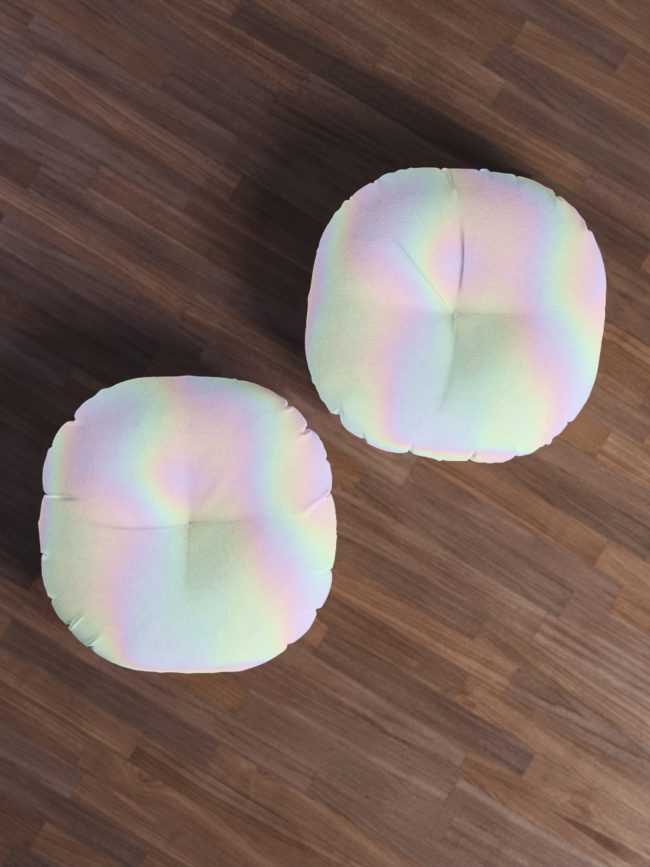 Tufted Floor Pillow, Round