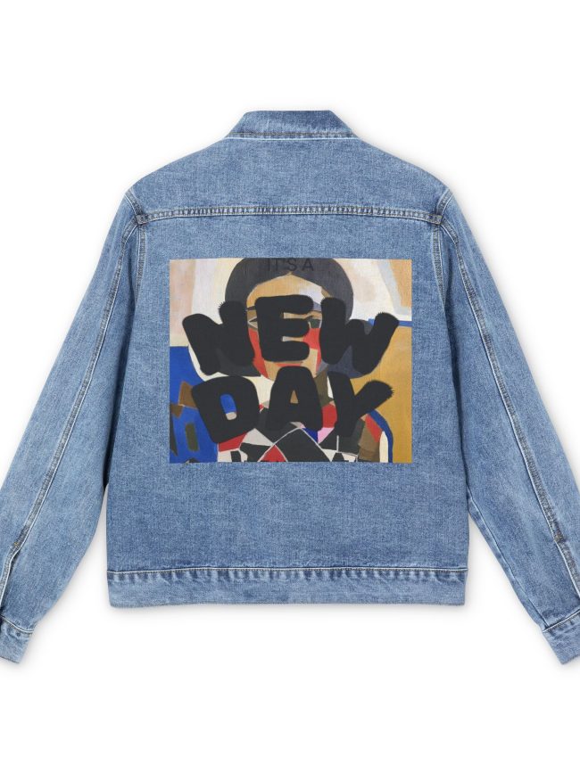 Stylish Unisex Denim Jacket with Artistic Design - Casual Wear, Street Style, Gift for Him and Her, Layering Piece, Everyday Fashion