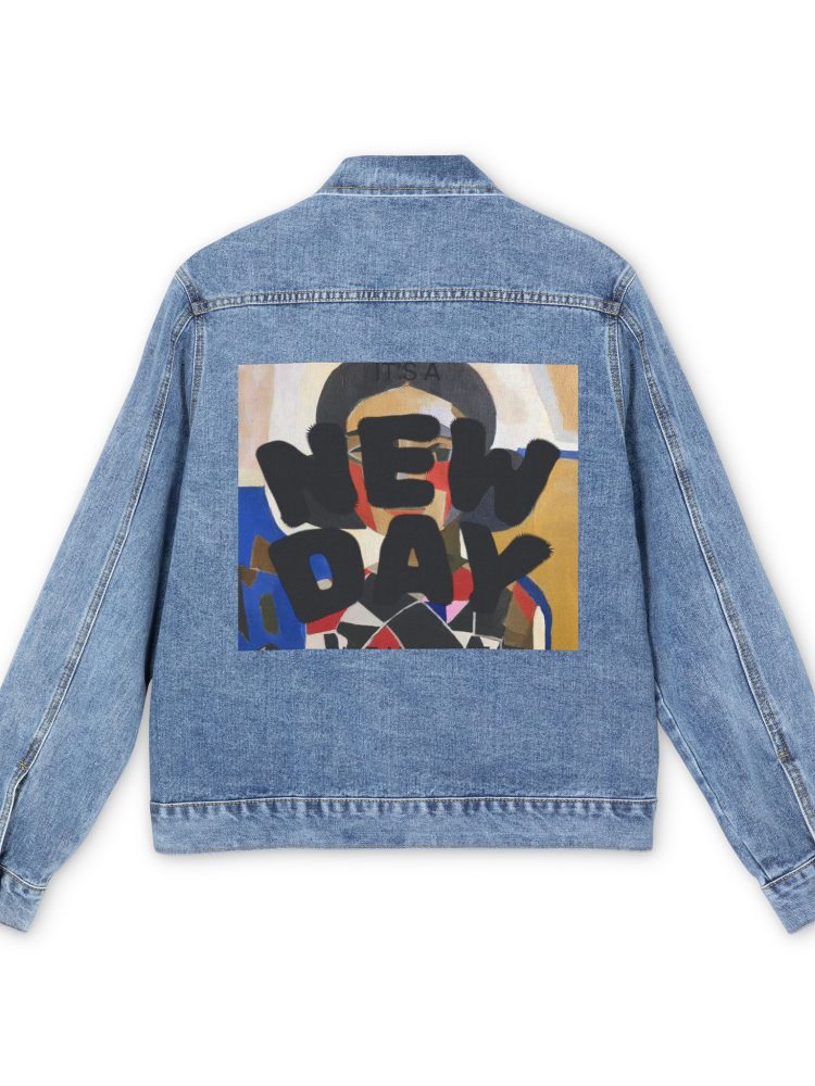 Stylish Unisex Denim Jacket with Artistic Design - Casual Wear, Street Style, Gift for Him and Her, Layering Piece, Everyday Fashion