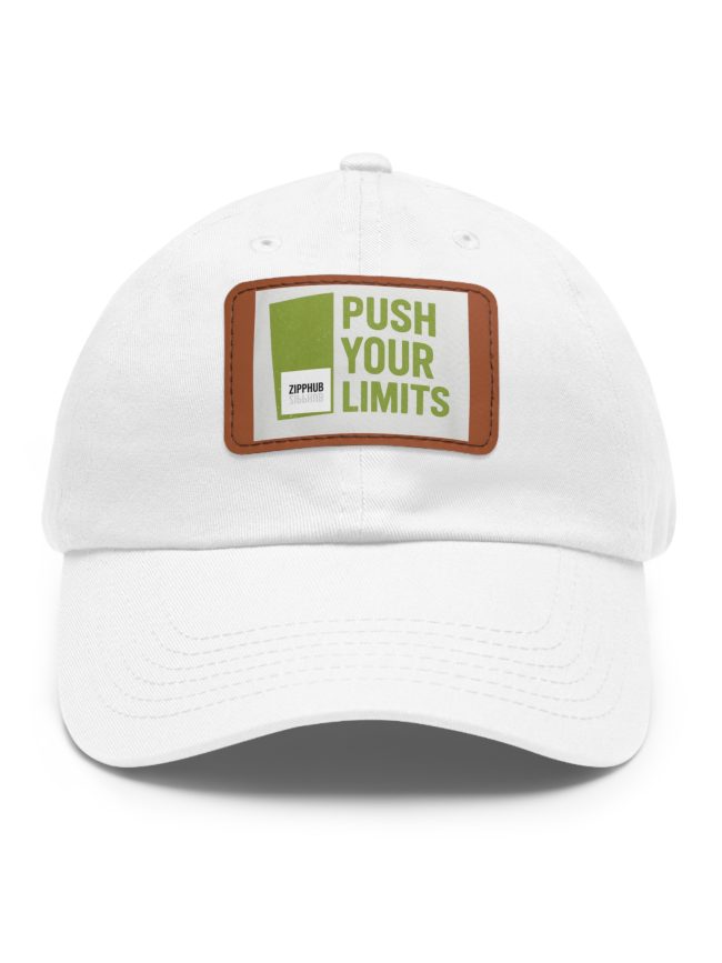 Inspirational Dad Hat - "Push Your Limits" Leather Patch Cap