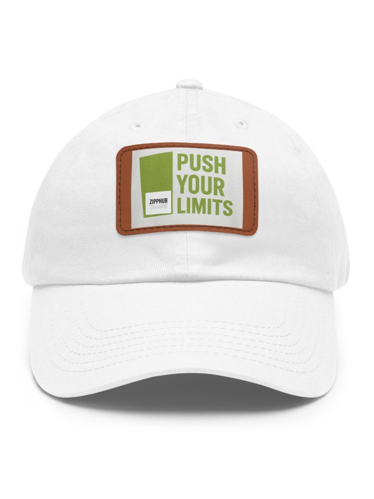 Inspirational Dad Hat - "Push Your Limits" Leather Patch Cap