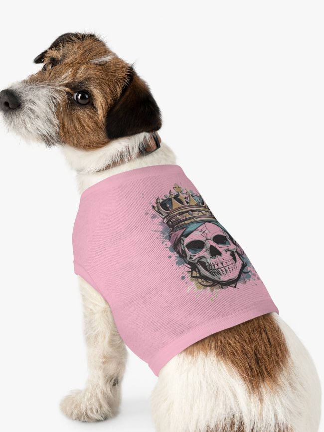 Stylish Pet Tank Top - Skull King Design, Dog Apparel, Pet Clothing, Halloween Costume, Trendy Pet Fashion