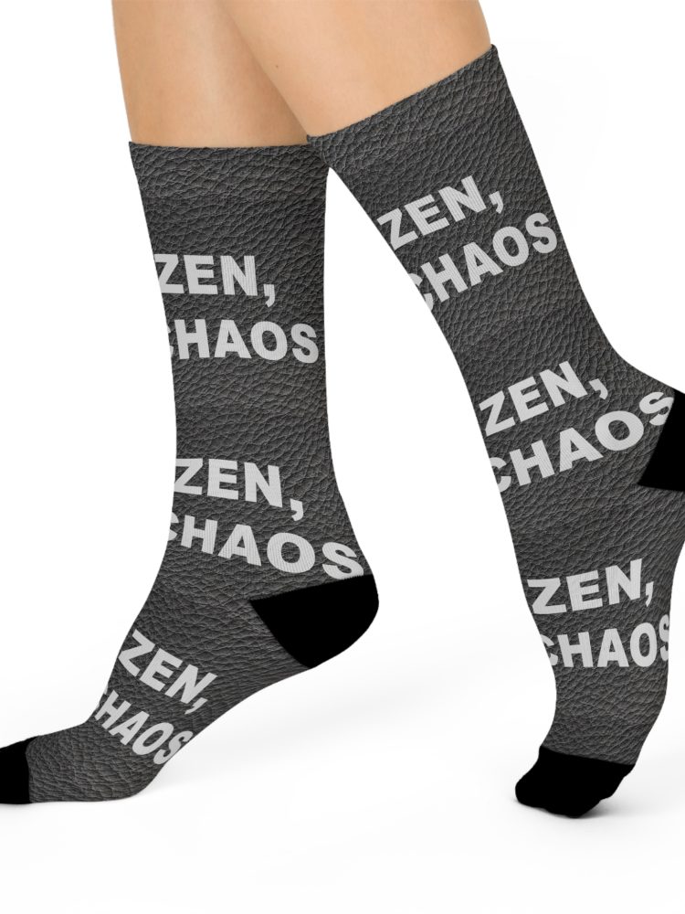 Cushioned Crew Socks for Inner Peace, Zen Socks for Meditation, Cozy Gift for Mindfulness, Stress Relief, Everyday Comfort