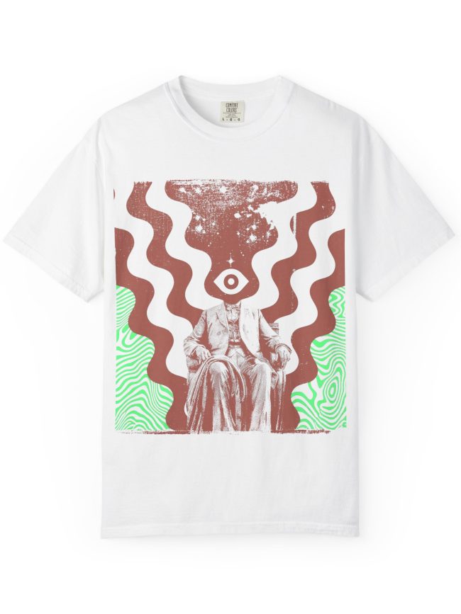 Psychedelic Artistic Unisex Tee, Trendy Cotton Shirt, Casual Wear, Festival Fashion, Gift for Art Lovers