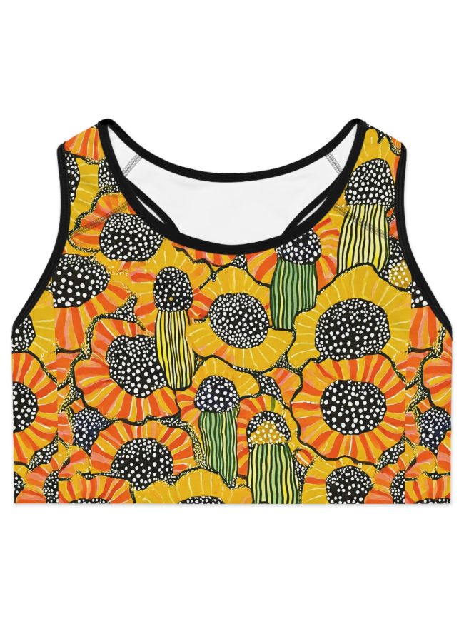 Vibrant Floral Sports Bra, Activewear, Workout Top, Yoga Bra, Fitness Apparel, Gym Wear