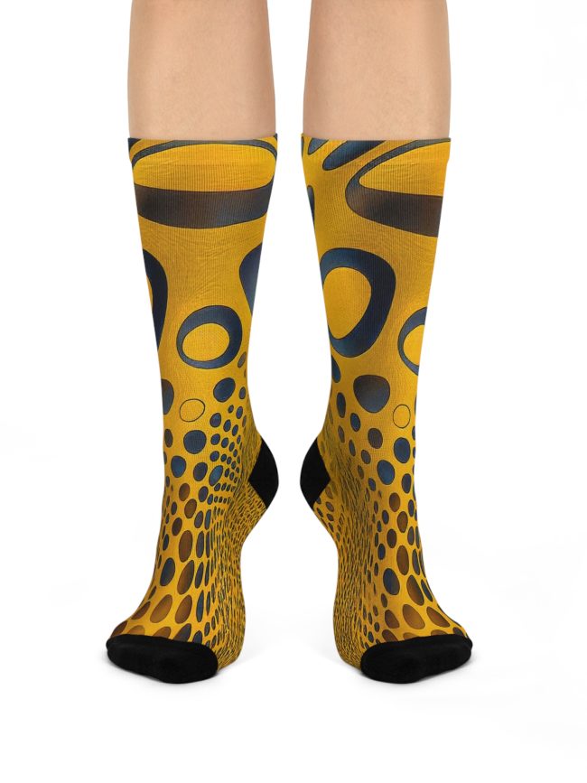 Vibrant Patterned Crew Socks | Cozy Gifts for Him or Her, Colorful Socks for Everyday, Artsy Fashion, Unique Style, Perfect for Birthdays