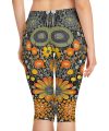 Vibrant Floral Women's Capri Leggings, Yoga Pants, Summer Fashion, Fitness Wear, Gift for Her