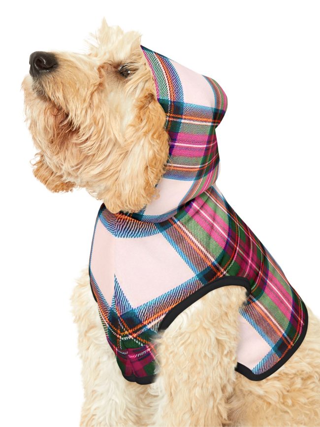 Cozy Plaid Pet Hoodie for Stylish Dogs and Cats