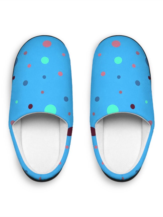 Cozy Women's Indoor Slippers with Colorful Dot Design