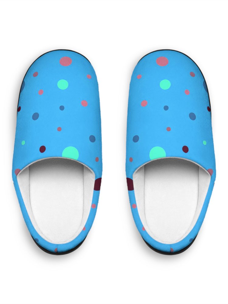 Cozy Women's Indoor Slippers with Colorful Dot Design