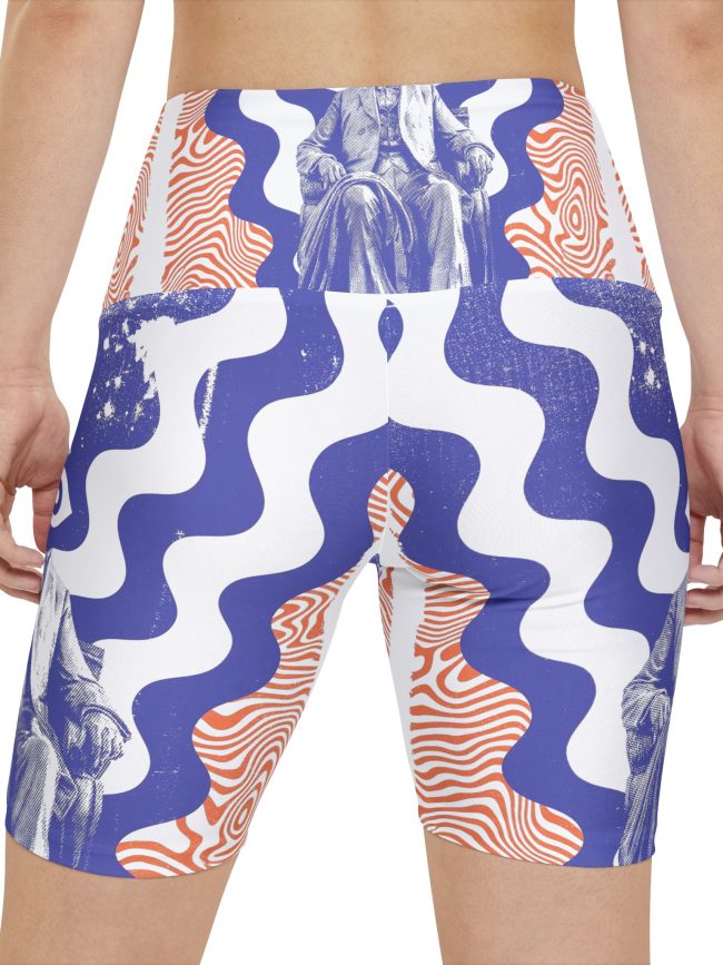 Trendy Women's Workout Shorts - Bold Graphic Activewear for Fitness Enthusiasts, Yoga, Running, Gym, and Summer Styles