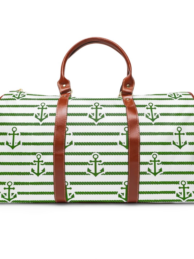 Anchor Pattern Waterproof Travel Bag for Adventures, Weekend Getaways, Nautical Lovers, Beach Vacations, Stylish Gym Bag