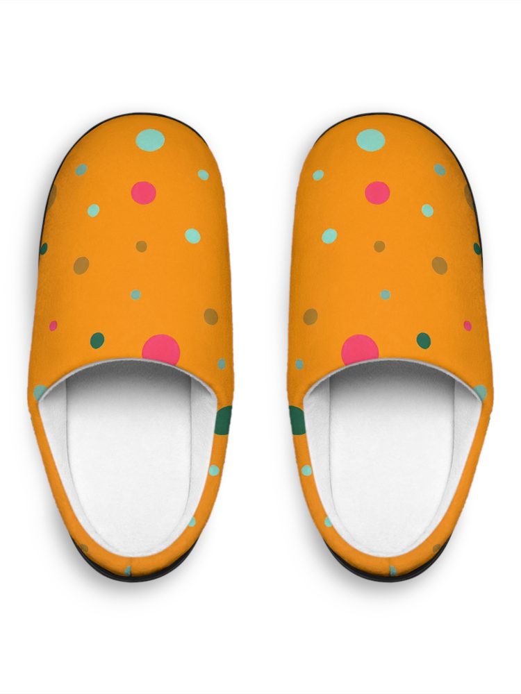 Colorful Dot Women's Indoor Slippers – Cozy & Fun House Shoes