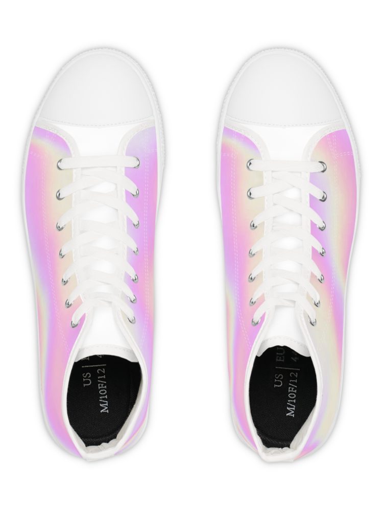Vibrant Pastel High Top Sneakers for Men, Trendy Canvas Kicks, Fashion Sneakers, Casual Footwear, Gift for Him