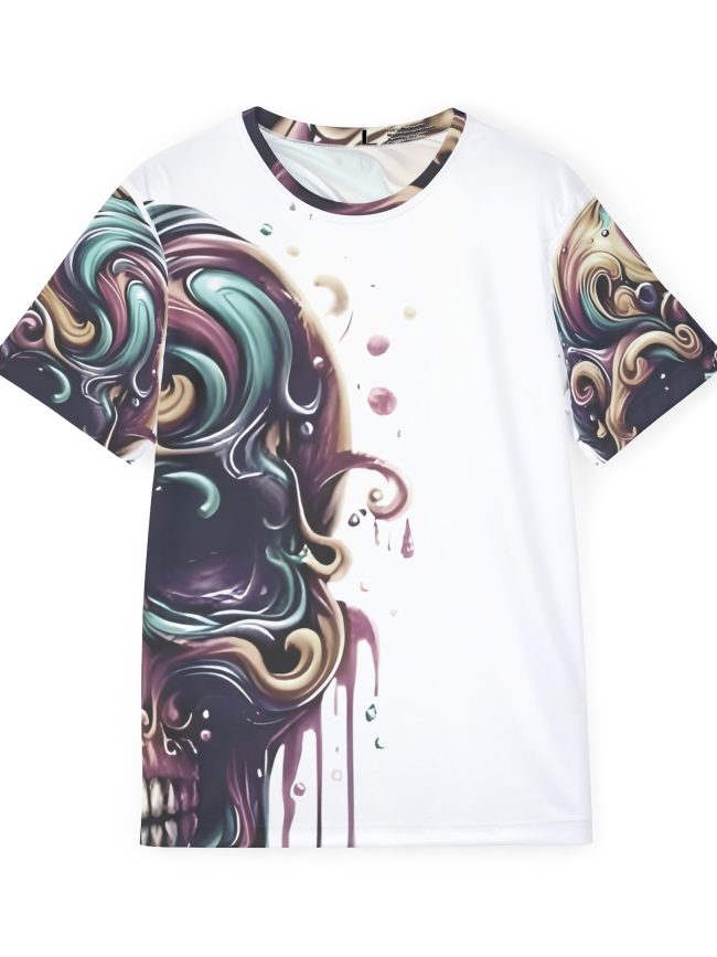 Men's AOP Sports Jersey - Edgy Skull Design - Perfect for Gamers, Festivals, Halloween - Unique Graphic Tee, Casual Wear, Gift Idea