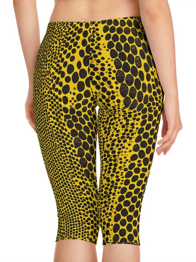 Vibrant Women's Capri Leggings, Stylish Athleisure Wear for Yoga, Dance, and Casual Outings, Trendy Summer Fitness Fashion