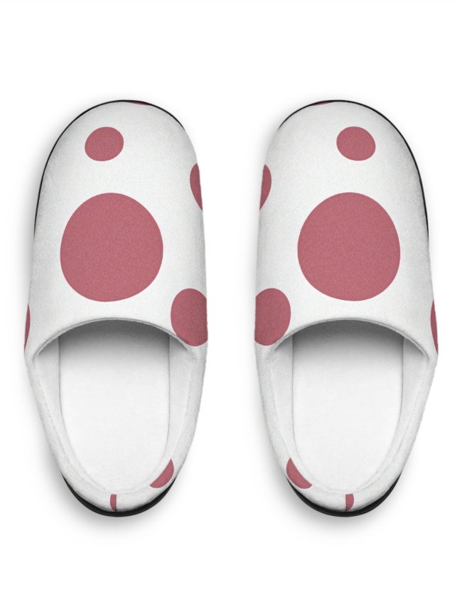 Cozy Polka Dot Women's Indoor Slippers – Soft Comfort for Home