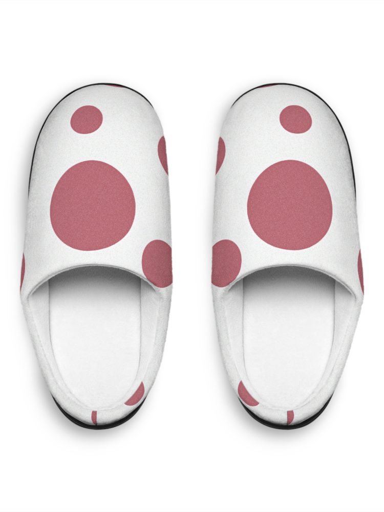 Cozy Polka Dot Women's Indoor Slippers – Soft Comfort for Home
