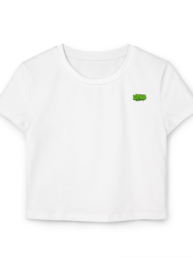 Trendy Women's Baby Tee with ZippHub Logo, Casual Summer Top, Streetwear Shirt, Gift for Her, Graphic Tee, Comfortable Everyday Wear