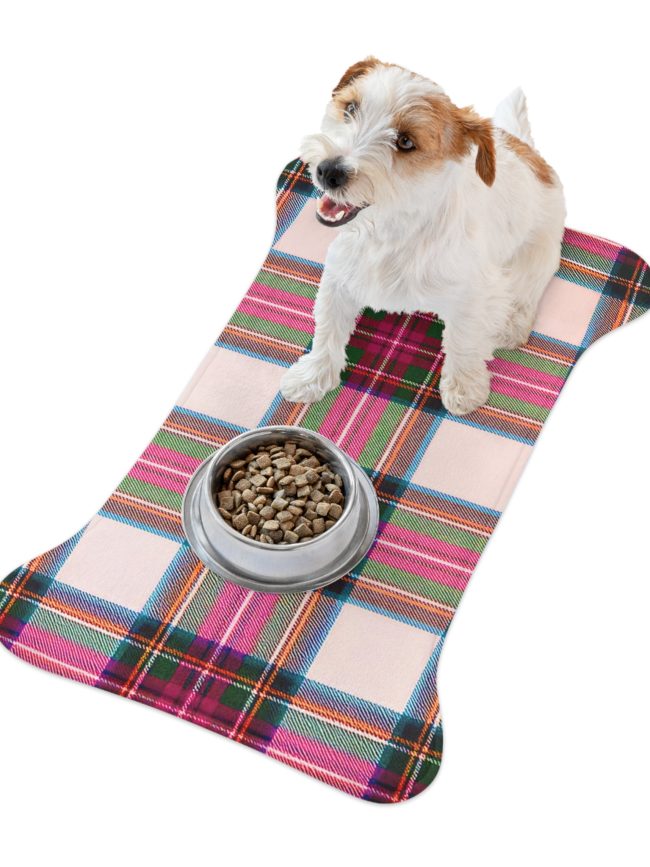 Plaid Pet Feeding Mats - Stylish & Functional Dog Bowls Mat for Pet Lovers