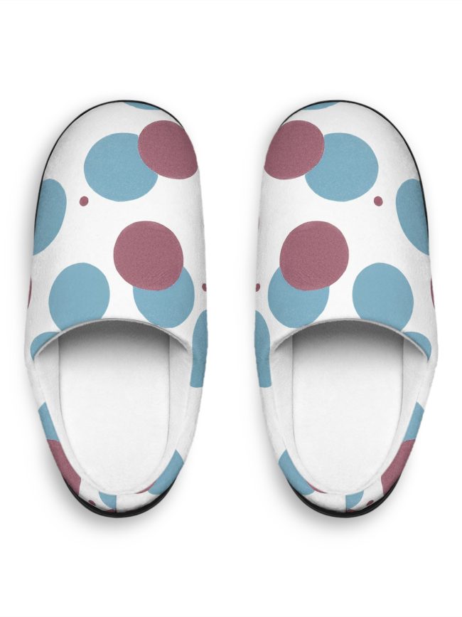 Polka Dot Women's Indoor Slippers - Cozy & Stylish Home Footwear