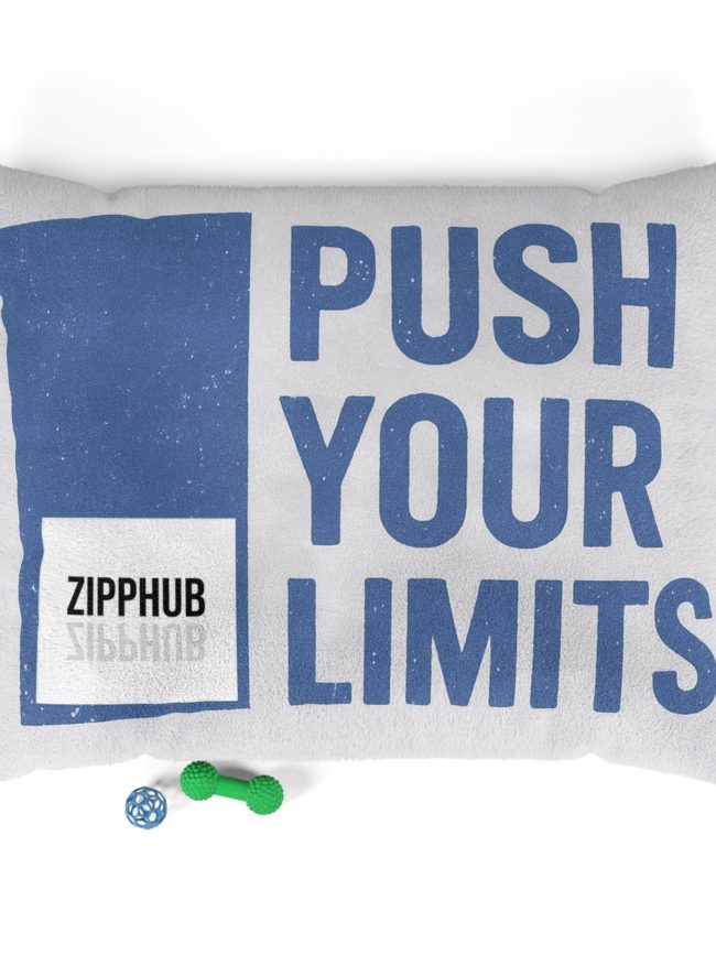 Push Your Limits Pet Bed - Cozy Dog Bed, Dog Gift, Pet Accessories, Motivational Pet Decor, Comfortable Cat Bed