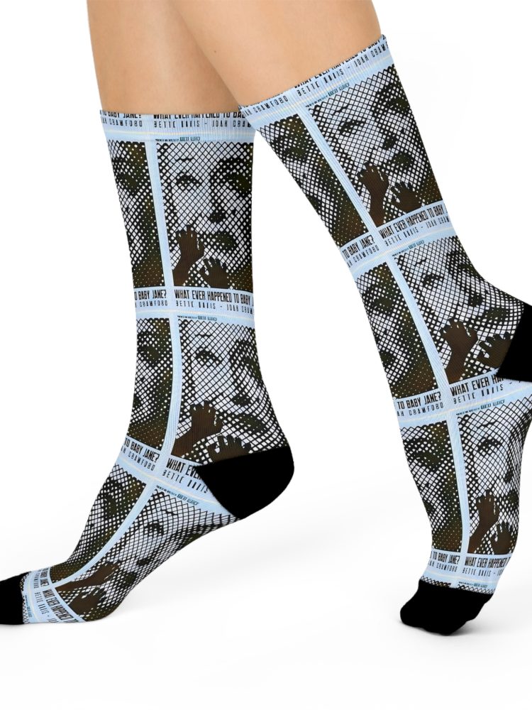Cushioned Crew Socks with Vintage Design, Cozy Socks for Home, Unique Gift for Holidays, Comfortable Fashion Socks, Retro Style Footwear