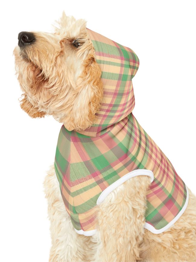 Cozy Plaid Pet Hoodie for Stylish Pets | Warm Dog Clothes