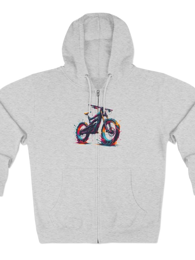 Vibrant Bicycle Art Unisex Zip Hoodie, Gift for Cyclists, Outdoor Enthusiasts, Comfortable Layering, Perfect for Spring Adventures, [...]