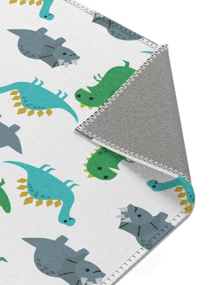 Playful Dinosaur Area Rug, Kids Room Decor, Educational Playground Carpet, Nursery Carpet, Fun Child's Room Flooring