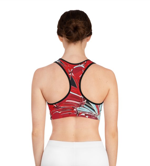Vibrant Floral Sports Bra, Activewear for Fitness, Gym Lovers, Workout Gear, Gift for Her, Summer Style - Image 4