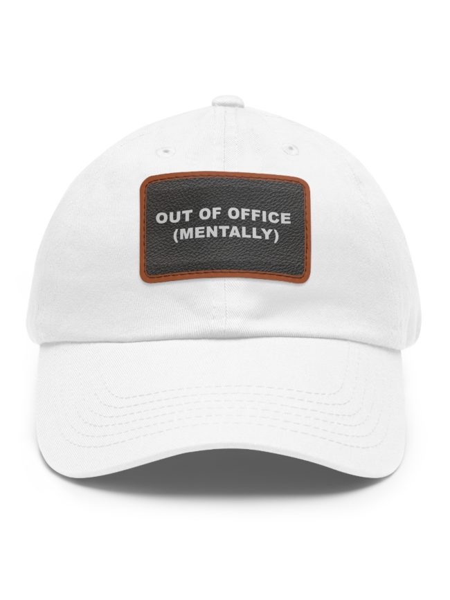 Dad Hat with Leather Patch (Rectangle)