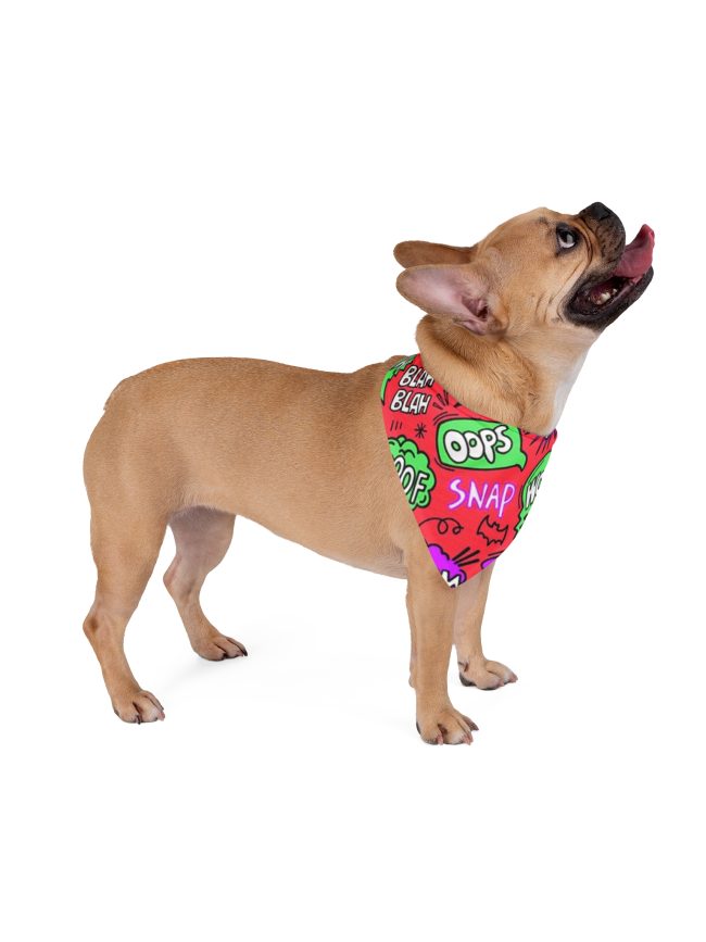 Comic Pop Art Pet Bandana - Fun & Playful Accessory for Pets