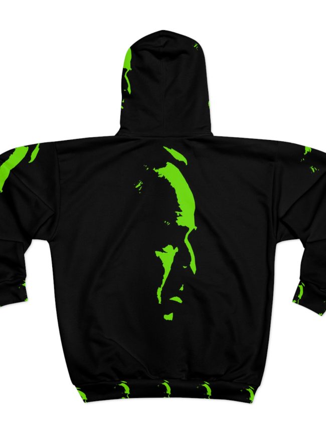 Unisex Zip Hoodie with Bold Neon Design, Trendy Streetwear, Cool Graphic Hoodie, Unique Gift for Him, Sports & Casual Wear