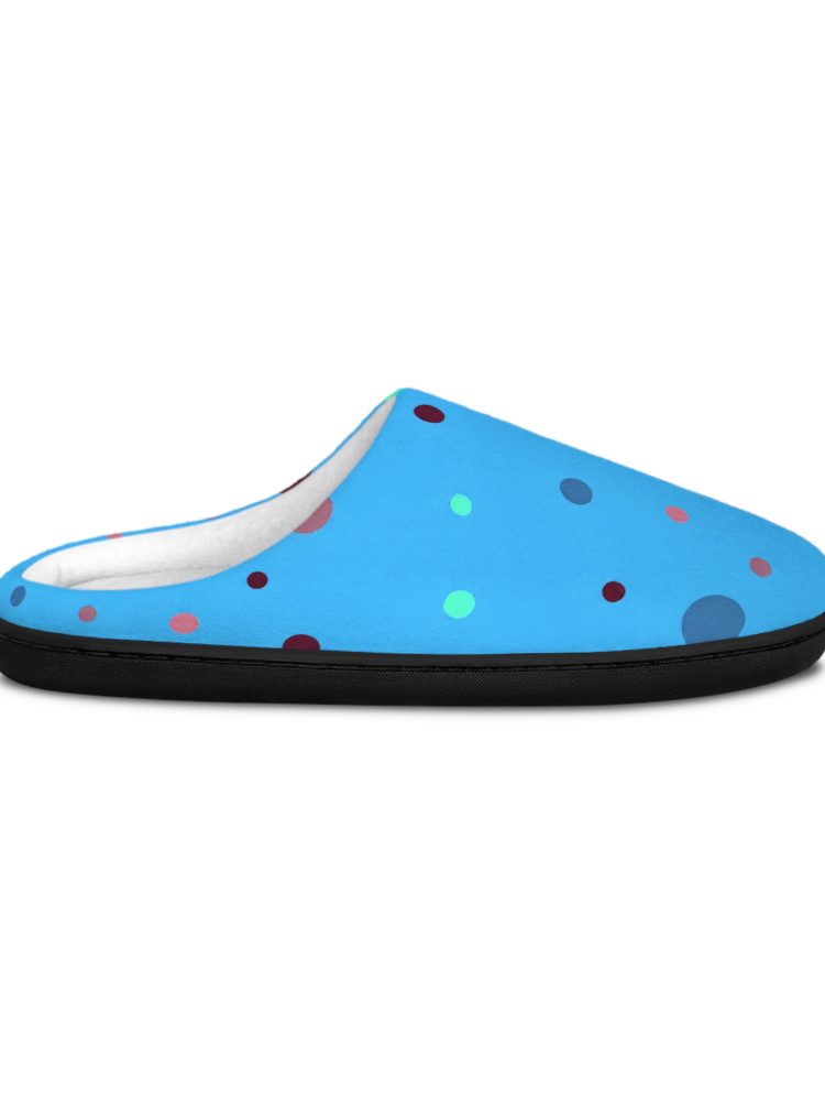 Cozy Women's Indoor Slippers with Colorful Dot Design